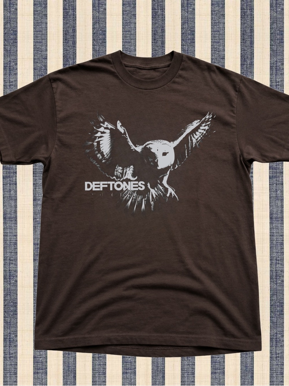 Gildan Brown Deftones Owl Graphic Tee